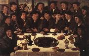 ANTHONISZ  Cornelis Banquet of Members of Amsterda  s Crossbow Civic Guard oil on canvas